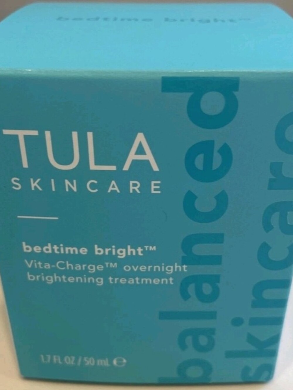 TULA Skincare Bedtime Bright™ Vita-Charge Overnight Treatment - 1.7fl Oz NIB